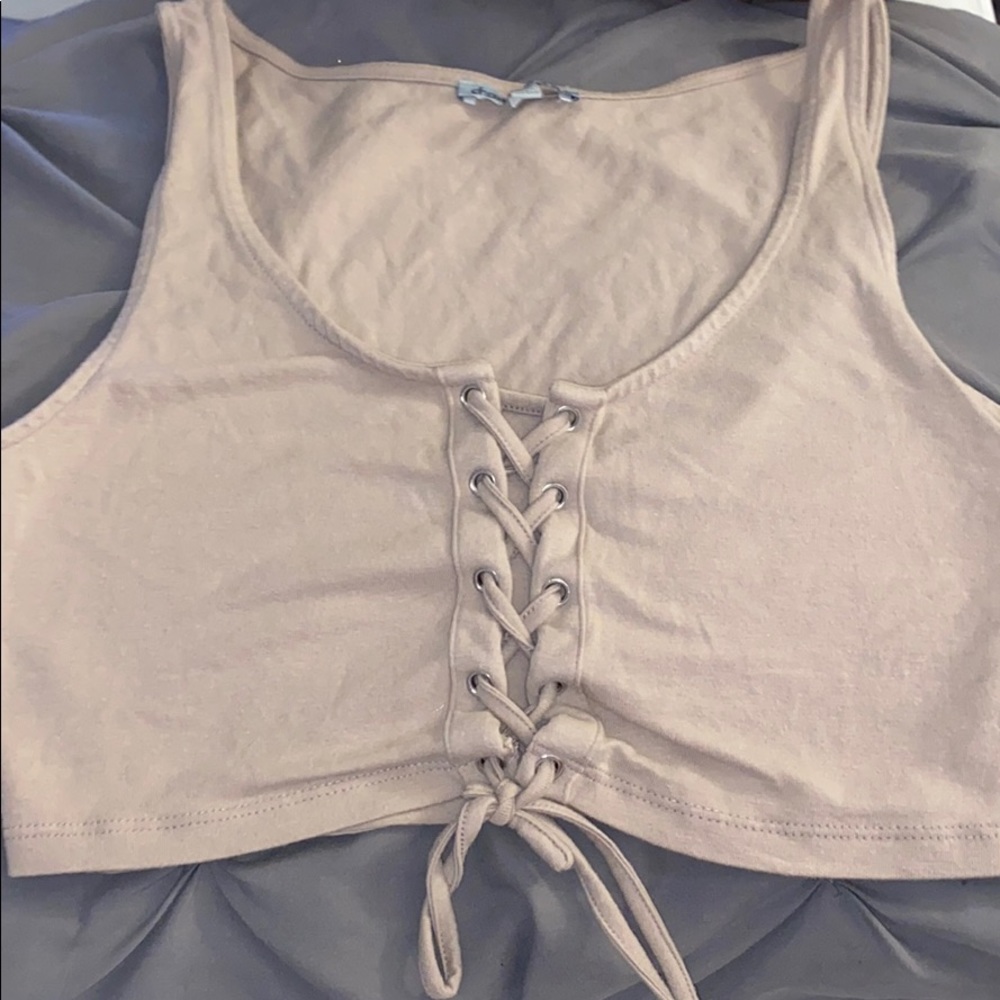 Lace up Crop Top